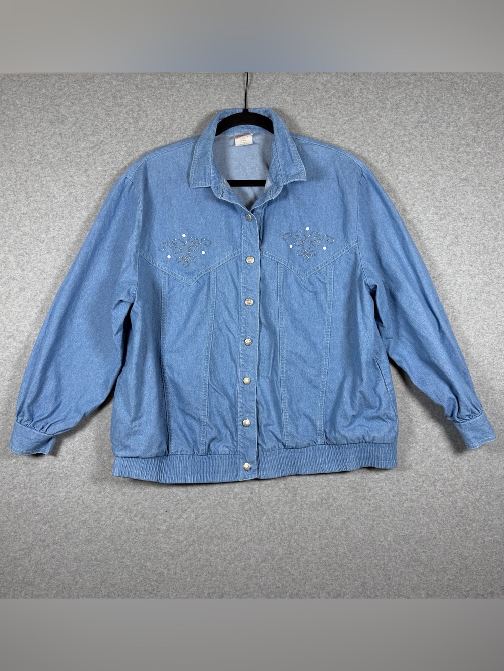GW Division of Graff Vintage 80s Denim Western Bomber Jacket Women’s Large